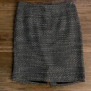 Ann Taylor Knit Pencil Skirt Blue Black Size 2 Petite